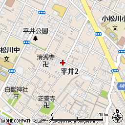 東京都江戸川区平井2丁目14-16周辺の地図