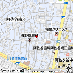 東京都杉並区阿佐谷南3丁目27周辺の地図