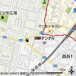 千葉県市川市高谷1丁目2周辺の地図