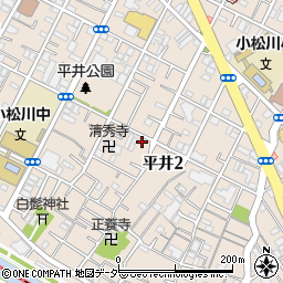 東京都江戸川区平井2丁目14-15周辺の地図