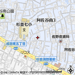 東京都杉並区阿佐谷南3丁目21-4周辺の地図