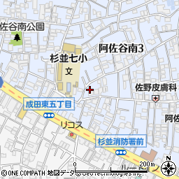 東京都杉並区阿佐谷南3丁目21-10周辺の地図