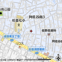 東京都杉並区阿佐谷南3丁目21-2周辺の地図