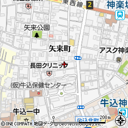 東京都新宿区矢来町3周辺の地図