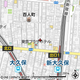 東京都新宿区百人町2丁目11-7周辺の地図