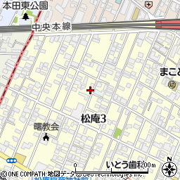 東京都杉並区松庵3丁目23-19周辺の地図