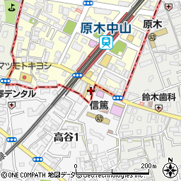千葉興業銀行原木中山支店周辺の地図