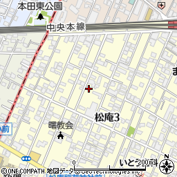 東京都杉並区松庵3丁目23-9周辺の地図