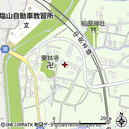 山梨県甲州市塩山下萩原2093-2周辺の地図