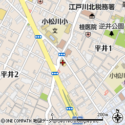 ローソンストア１００平井店周辺の地図