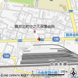 東京都小金井市貫井北町1丁目周辺の地図