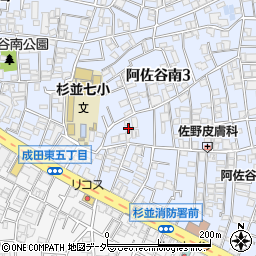東京都杉並区阿佐谷南3丁目21周辺の地図
