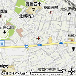 東京都新宿区北新宿周辺の地図