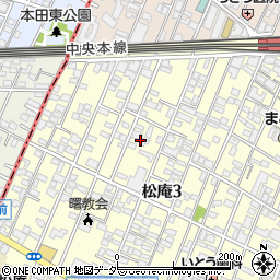 東京都杉並区松庵3丁目23-10周辺の地図