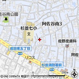 東京都杉並区阿佐谷南3丁目21-11周辺の地図