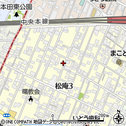 東京都杉並区松庵3丁目23-18周辺の地図