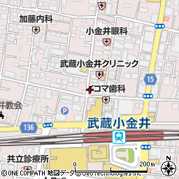サイクルスポット　武蔵小金井店周辺の地図