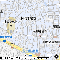 東京都杉並区阿佐谷南3丁目22周辺の地図