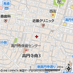 アローネ高円寺周辺の地図