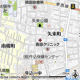 東京都新宿区矢来町34周辺の地図