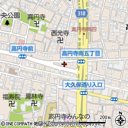 高円寺中央通郵便局 ＡＴＭ周辺の地図