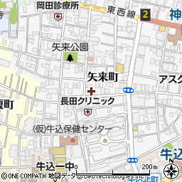 東京都新宿区矢来町50周辺の地図