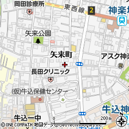 東京都新宿区矢来町51周辺の地図