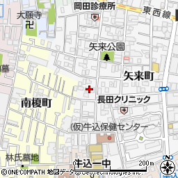 新宿区ファミーユ矢来町周辺の地図