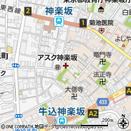 東京都新宿区横寺町27周辺の地図