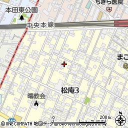 東京都杉並区松庵3丁目23-14周辺の地図