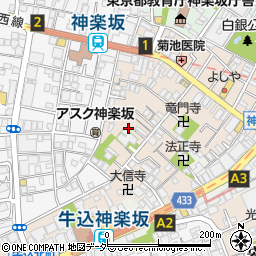 東京都新宿区横寺町14周辺の地図