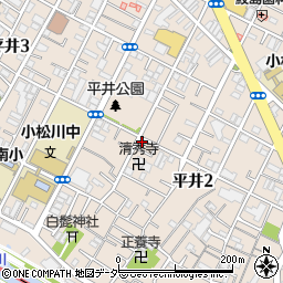 東京都江戸川区平井2丁目14-11周辺の地図