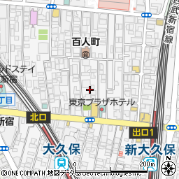 東京都新宿区百人町2丁目17周辺の地図