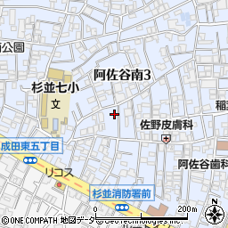 東京都杉並区阿佐谷南3丁目21-18周辺の地図