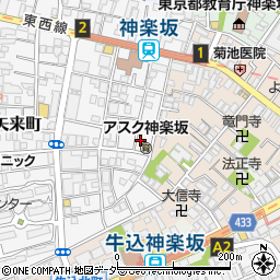 東京都新宿区矢来町97周辺の地図