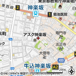東京都新宿区横寺町26周辺の地図