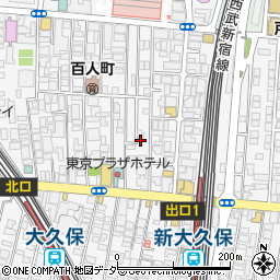 東京都新宿区百人町2丁目11-10周辺の地図