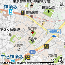 東京都新宿区横寺町33周辺の地図