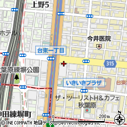 上野警察署台東交番周辺の地図