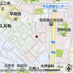 東京都新宿区弁天町165周辺の地図