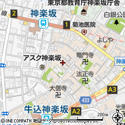 東京都新宿区横寺町12周辺の地図