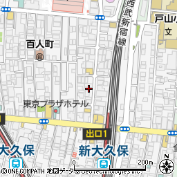 新大久保礒田歯科医院周辺の地図