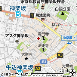 東京都新宿区横寺町35周辺の地図