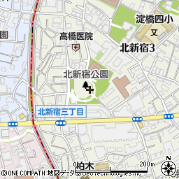 東京都新宿区北新宿3丁目20周辺の地図