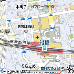 ホットマン船橋東武店周辺の地図