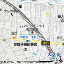 ＨＵＮＤＲＥＤ　ＳＴＡＹ東京新宿周辺の地図