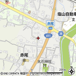 山梨県甲州市塩山赤尾657周辺の地図