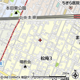 東京都杉並区松庵3丁目23-12周辺の地図