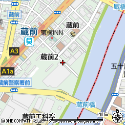 東京都台東区蔵前2丁目周辺の地図