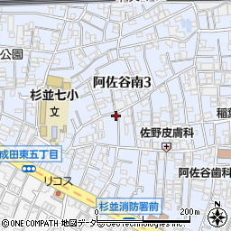 東京都杉並区阿佐谷南3丁目21-17周辺の地図
